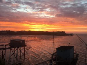 Carrelets au lever du soleil-Association des amis de Talmont